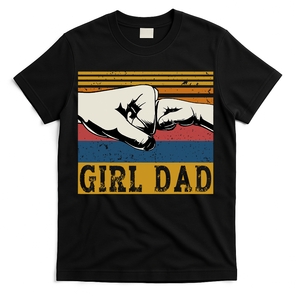 Girl Dad Father Of Fathers Day Vintage T-Shirt product image 1