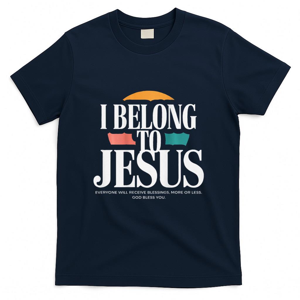 I Belong To Jesus Cross Minimalist Christian T-Shirt product image 3