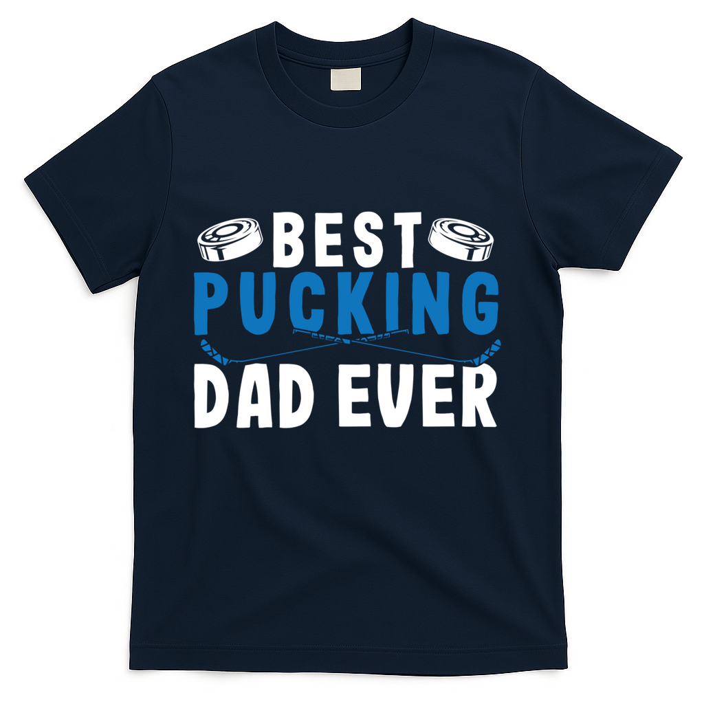Ice Hockey Dad Best Pucking Gift T-Shirt product image 2