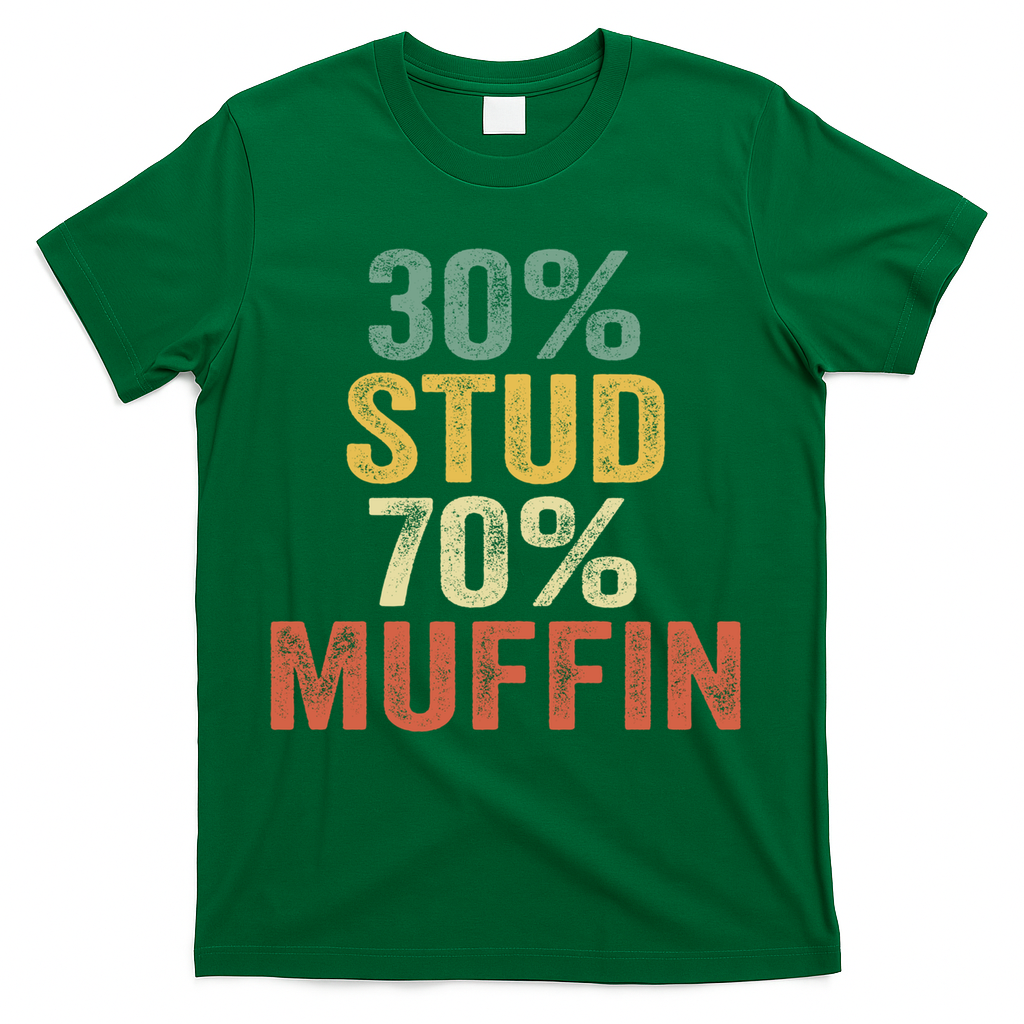 Funny Sarcastic 30% Stud 70% Muffin Retro Dad Father Figure product image 3
