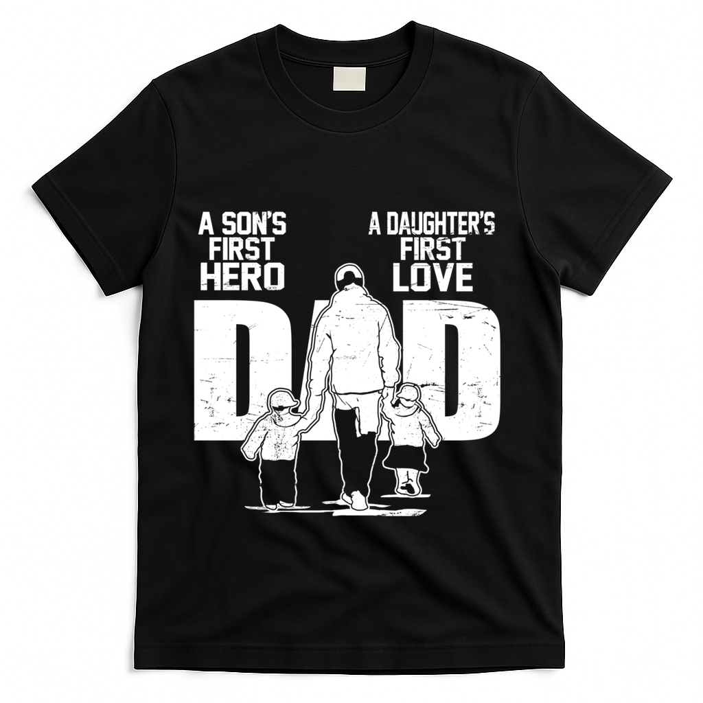 Dad A Sons First Hero Daughters Love FatherS Day Gift product image 2