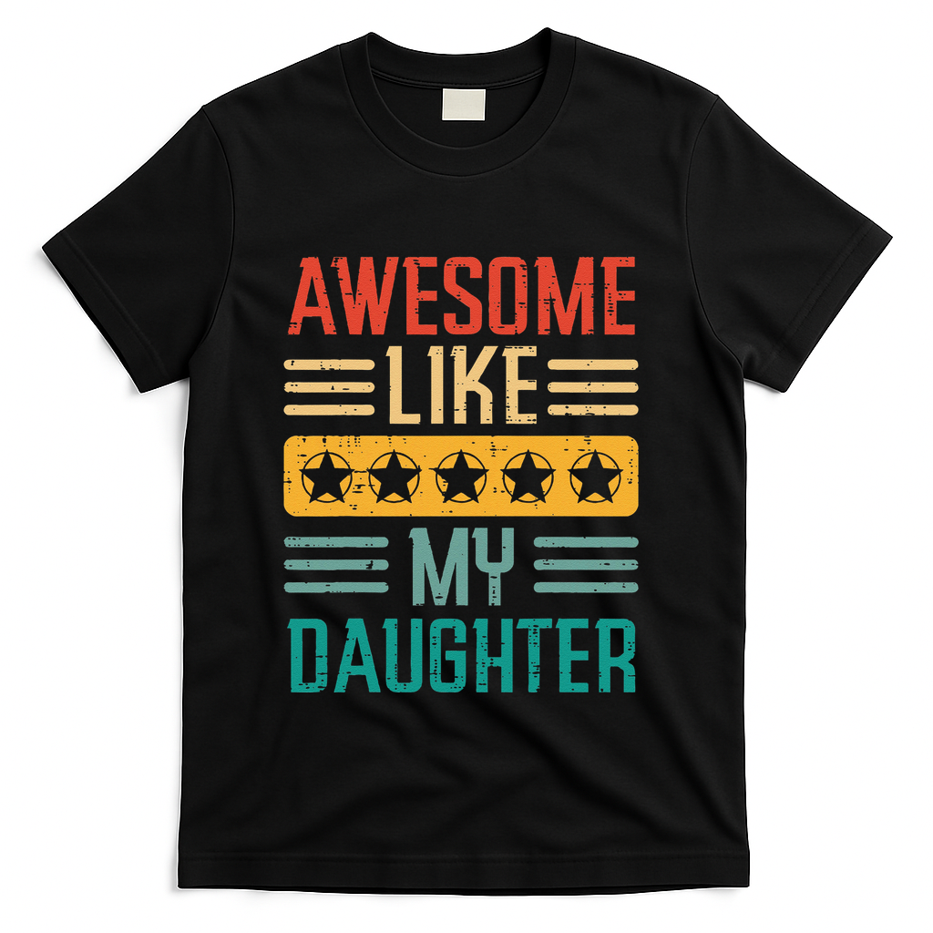 Awesome Like My Daughter Fathers Day Retro Dad Papa Dada product image 2