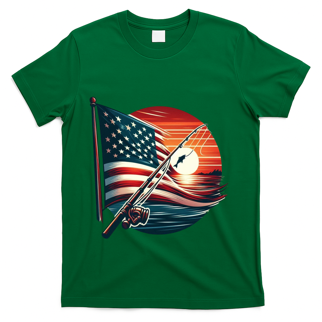 American Flag Fish Fisher Funny Bass Fishing Usa Gift product image 2