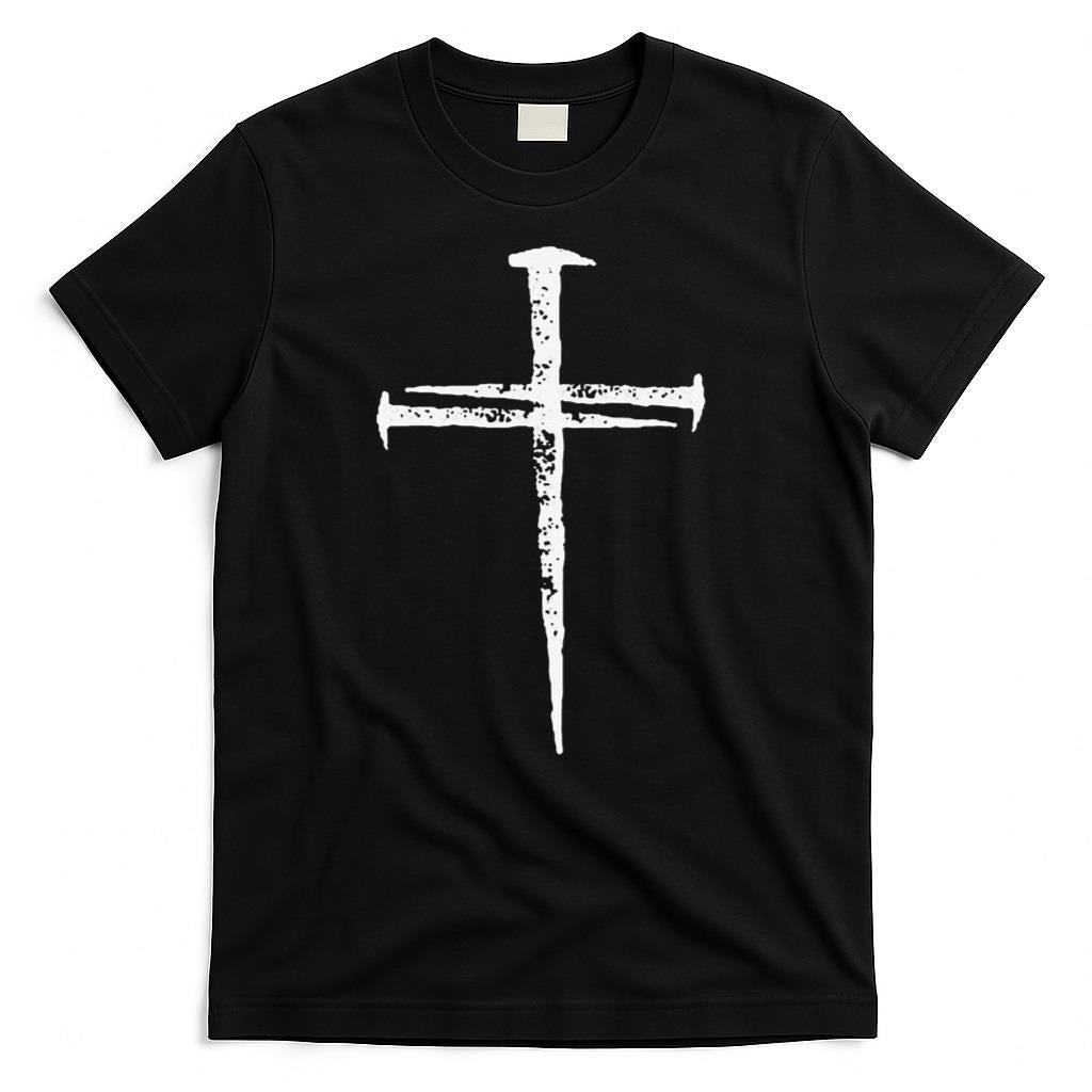 Jesus Cross Three Nails Christian Vintage T-Shirt product image 1