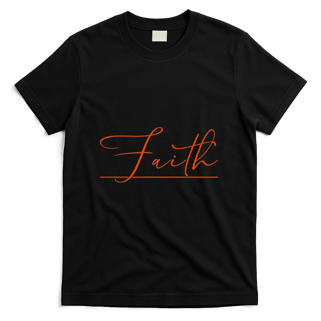 Faith Orange Christian T-Shirt product image 1