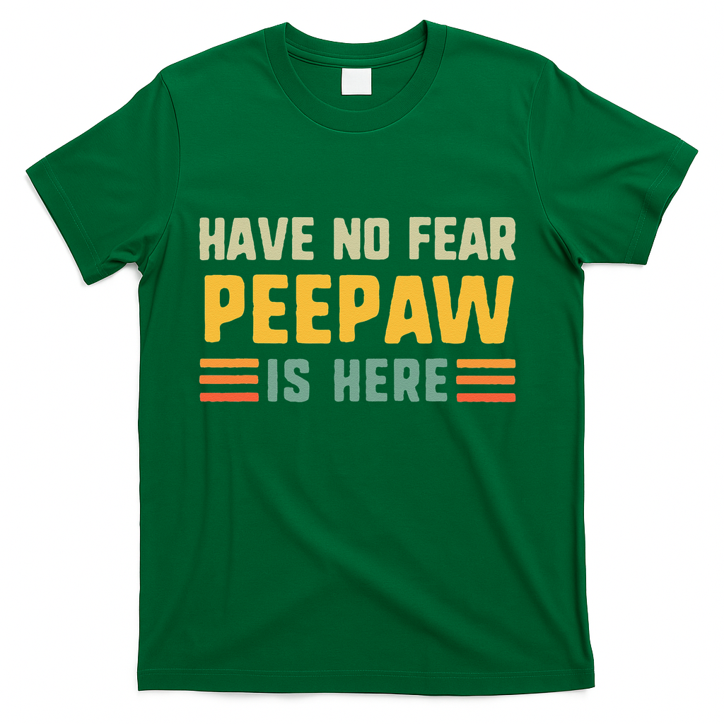 Have No Fear Peepaw Is Here FatherS Day Vintage T-Shirt product image 3
