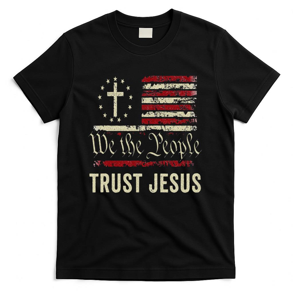 We The People Trust Jesus USA Flag Christian Patriotic product image 1