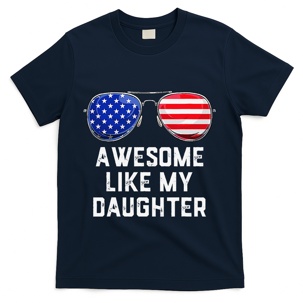Fathers Day Gift Funny Dads Awesome Like My Daughter T-Shirt product image 3