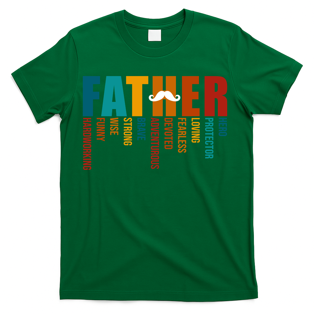 Funny Dad Definition Fathers Day Mustache T-Shirt product image 3