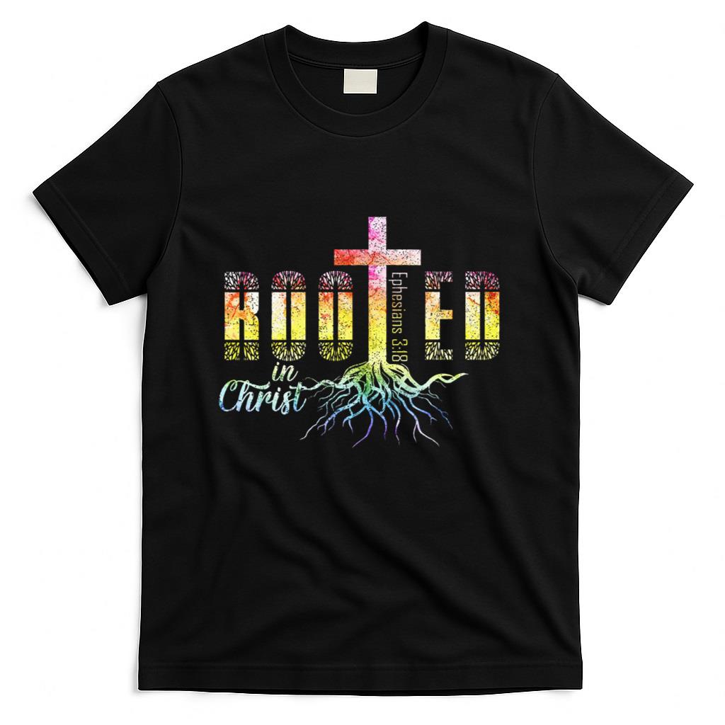 Rooted In Christ Christian Religious T-Shirt_1 product image 1