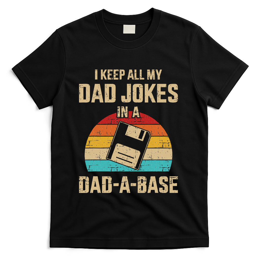 Funny Dad Jokes In Dadabase Vintage T-Shirt product image 2