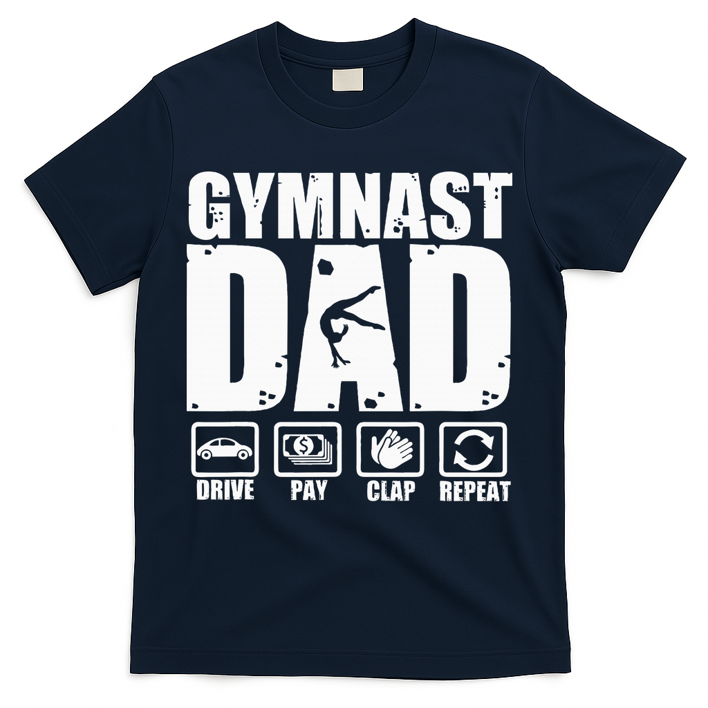Gymnast Dad Proud Gymnastics Father Humor T-Shirt product image 1