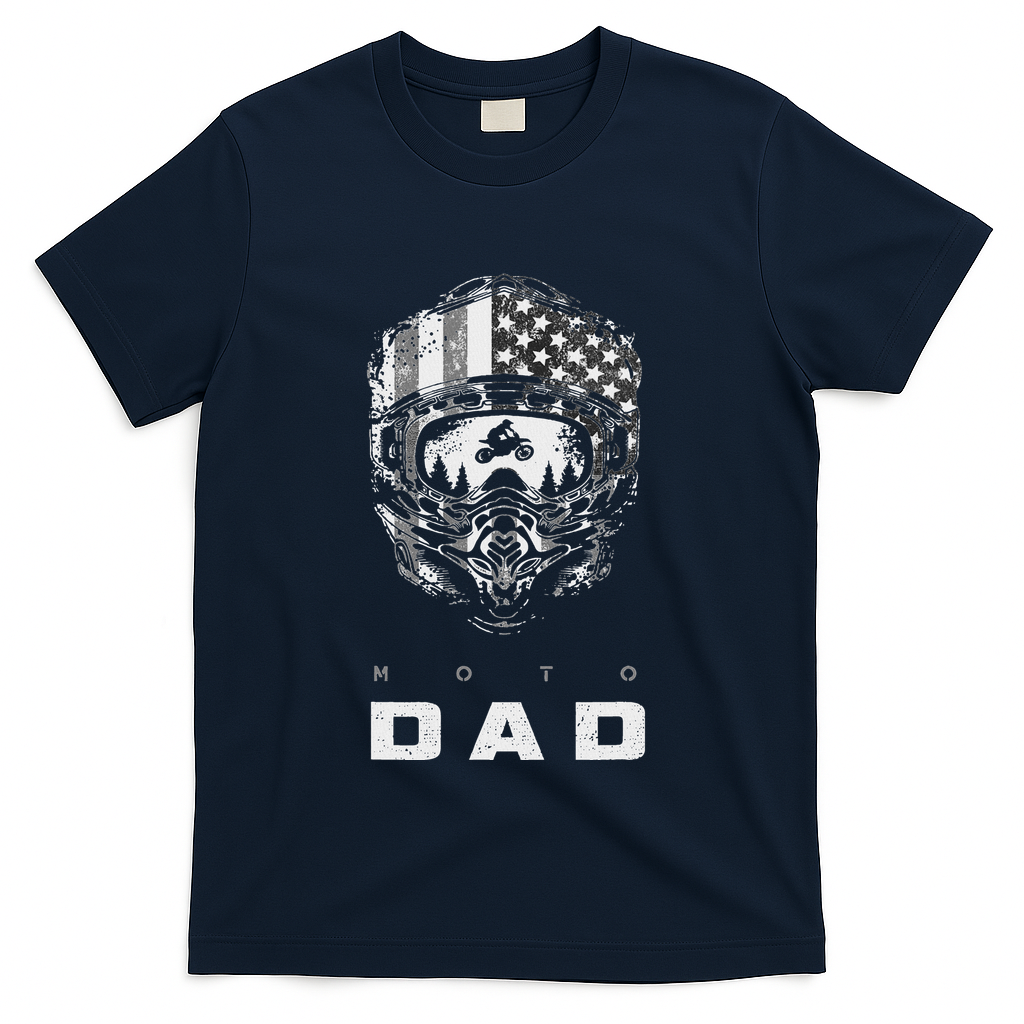 American Motocross Dad Dirt Bike Apparel T-Shirt product image 3