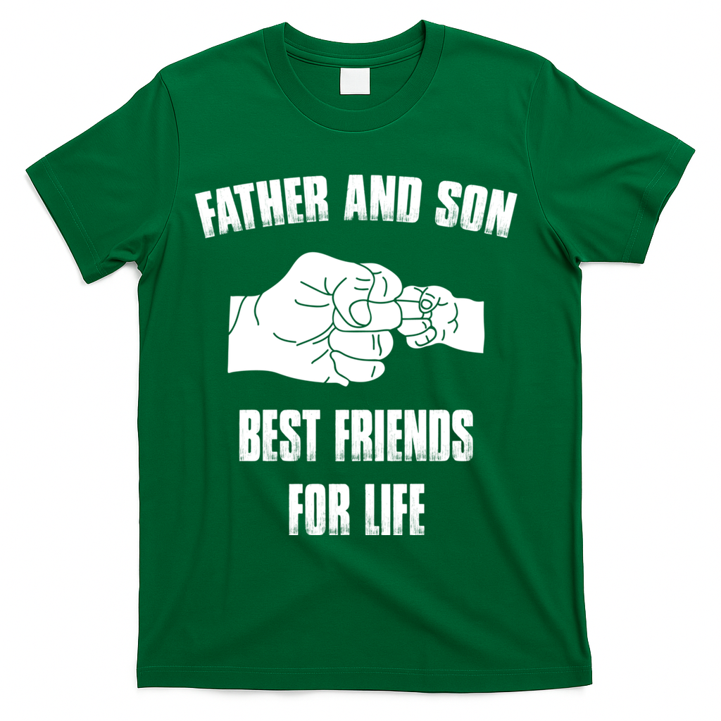 Father Son Best Friends For Life Fist Bump Gift T-Shirt product image 2