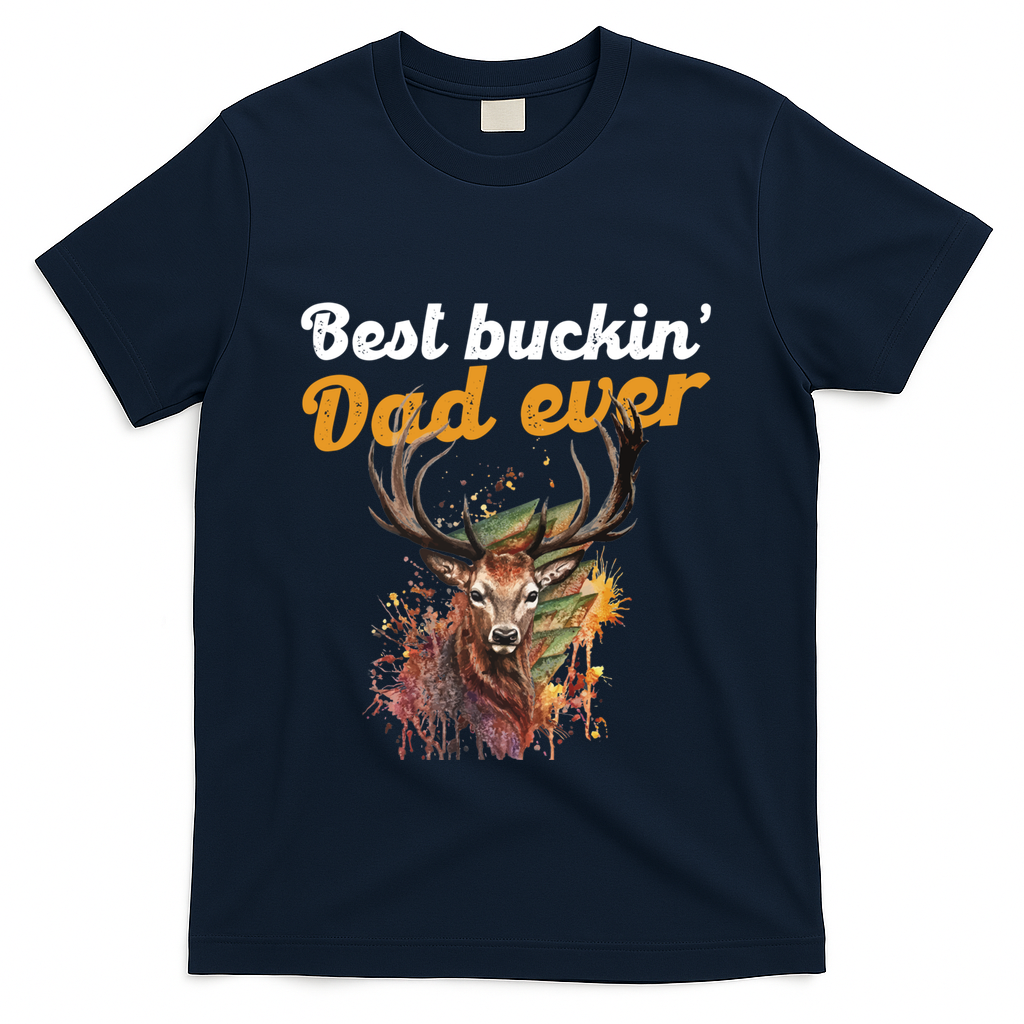 Best Buckin Dad Ever Gift Deer Hunters Gifgift Funny T-Shirt product image 3