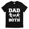 Dad Of Both Funny Football Basketball T-Shirt product image 1