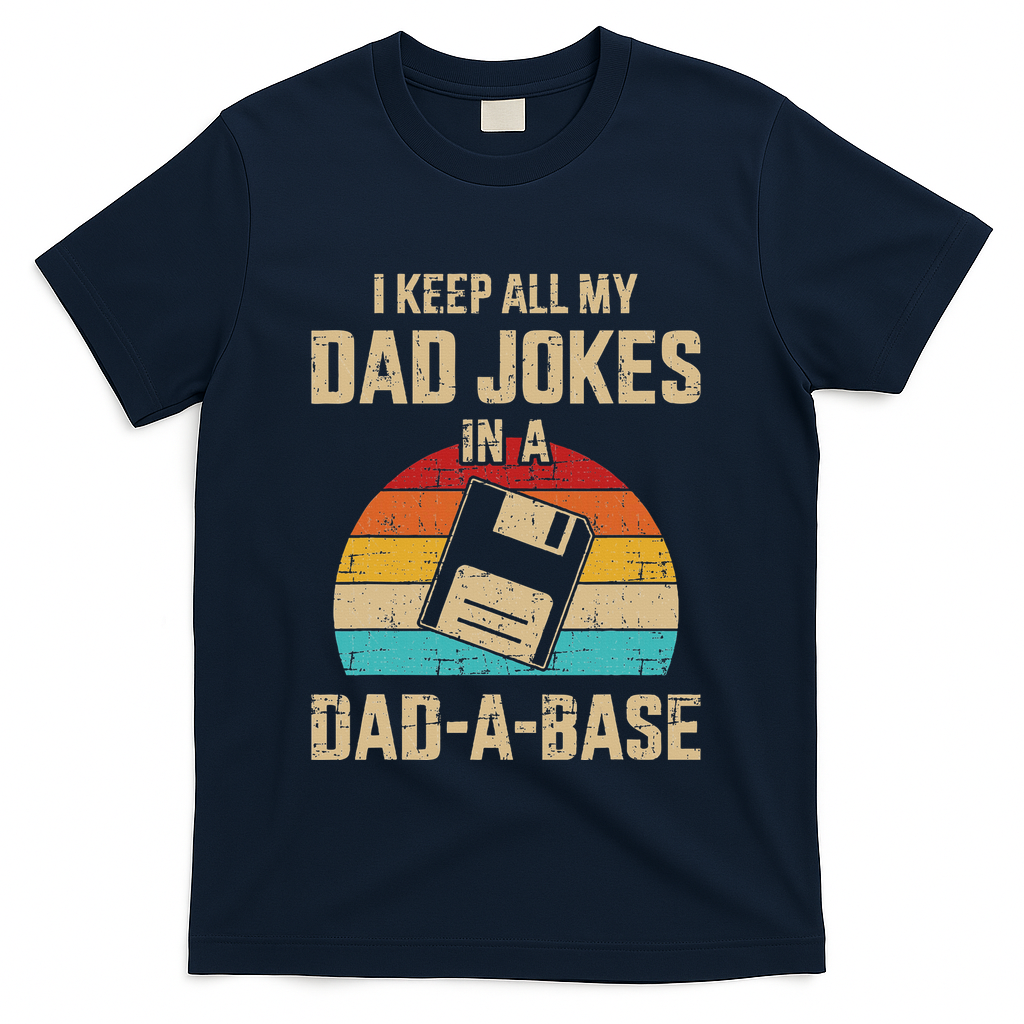 Funny Dad Jokes In Dadabase Vintage T-Shirt product image 3