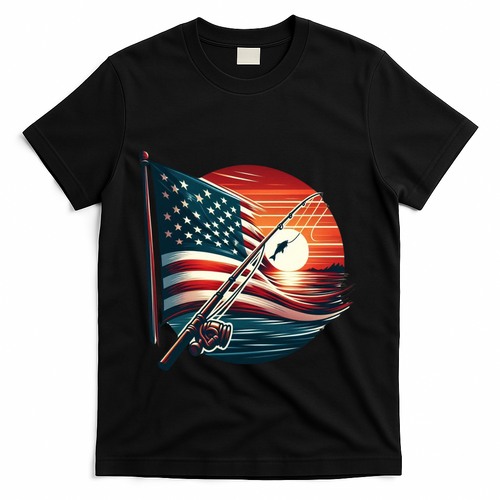 American Flag Fish Fisher Funny Bass Fishing Usa Gift product image 1