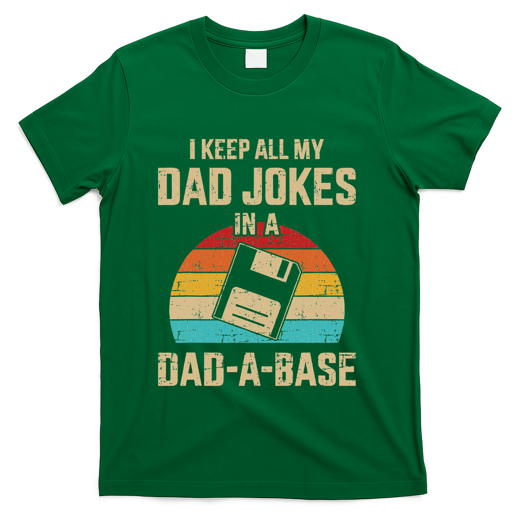 Funny Dad Jokes In Dadabase Vintage T-Shirt product image 1