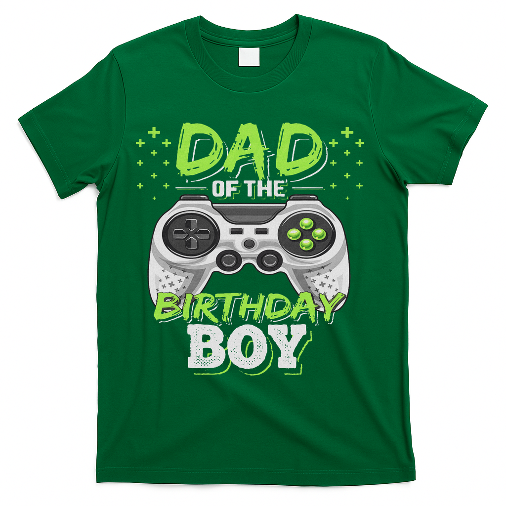 Dad Of The Birthday Boy Matching Video Gamer Party T-Shirt product image 2