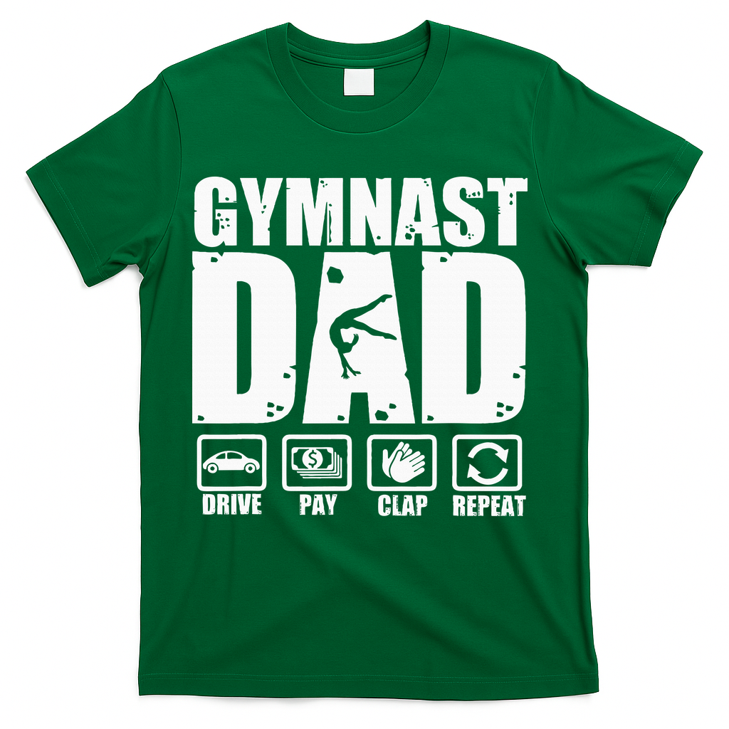 Gymnast Dad Proud Gymnastics Father Humor T-Shirt product image 2