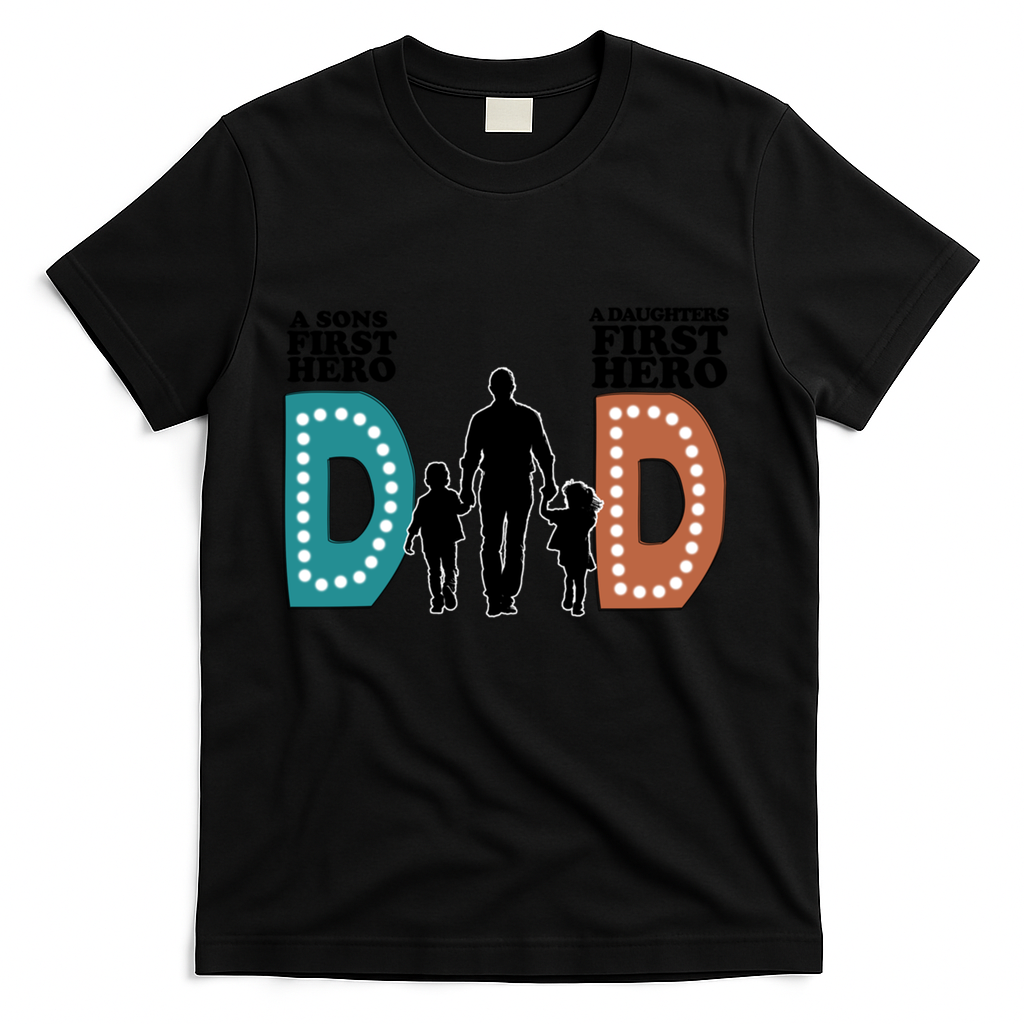 Dad The First Hero FatherS Day Gift T-Shirt product image 3
