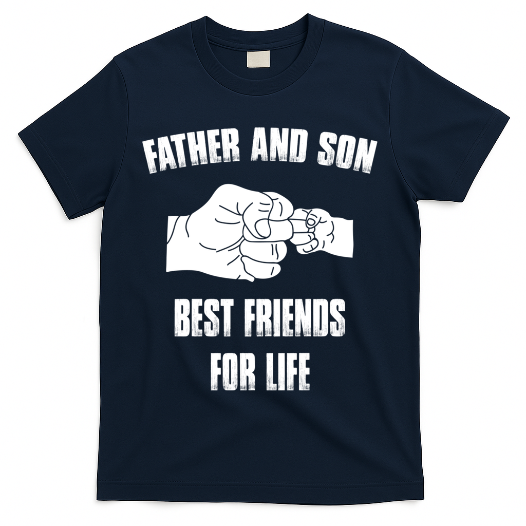 Father Son Best Friends For Life Fist Bump Gift T-Shirt product image 3