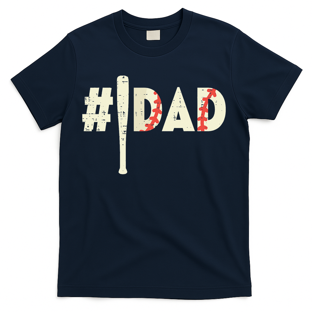 Fathers Day Hashtag Baseball Bat Dad Daddy Papa Sport product image 3