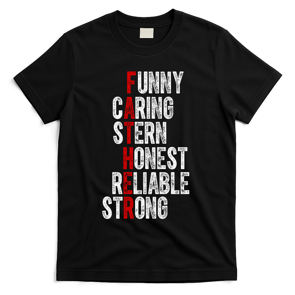 Fathers Funny Caring Stern Honest Reliable Strong T-Shirt product image 2