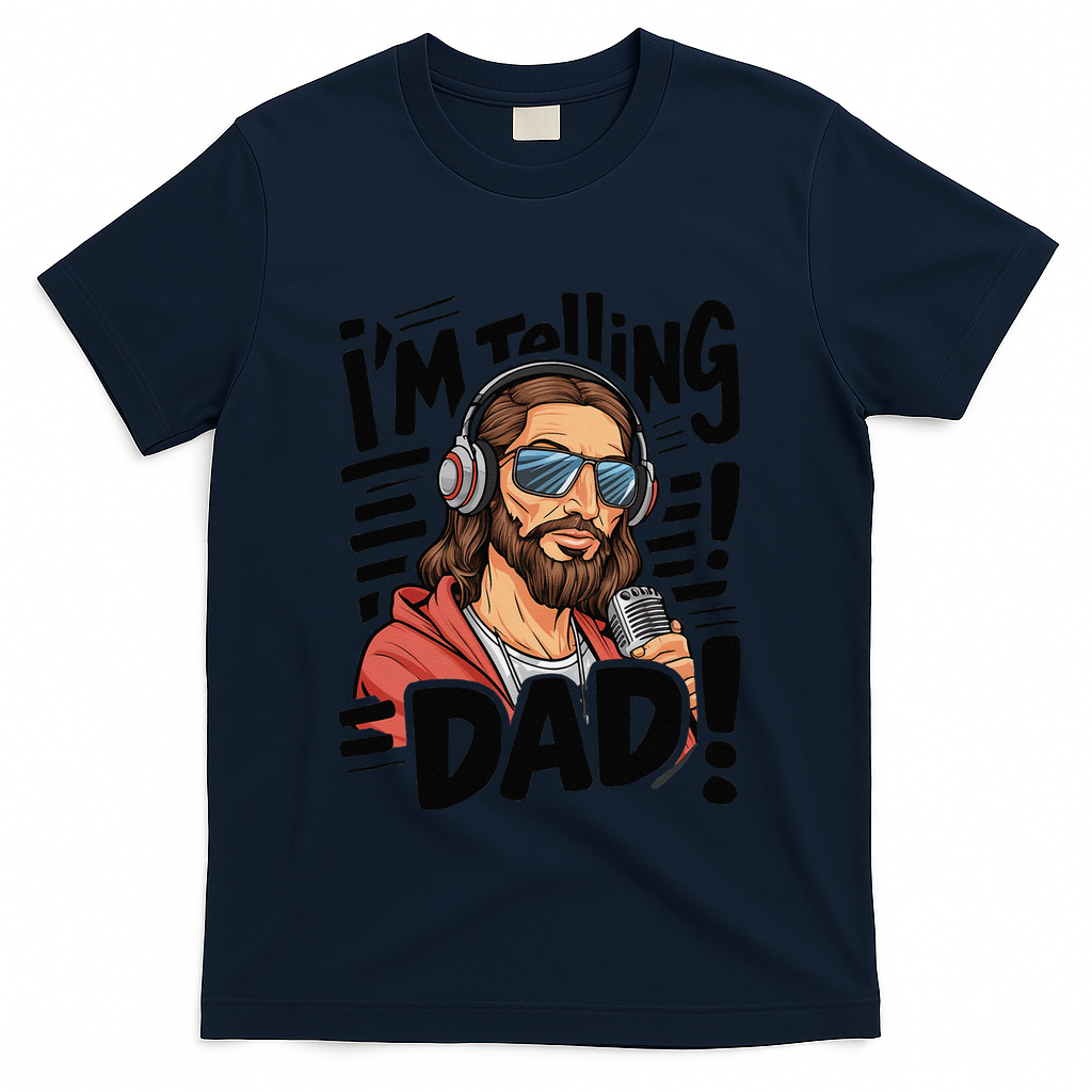 Funny Jesus IM Telling Dad Religious T-Shirt product image 2