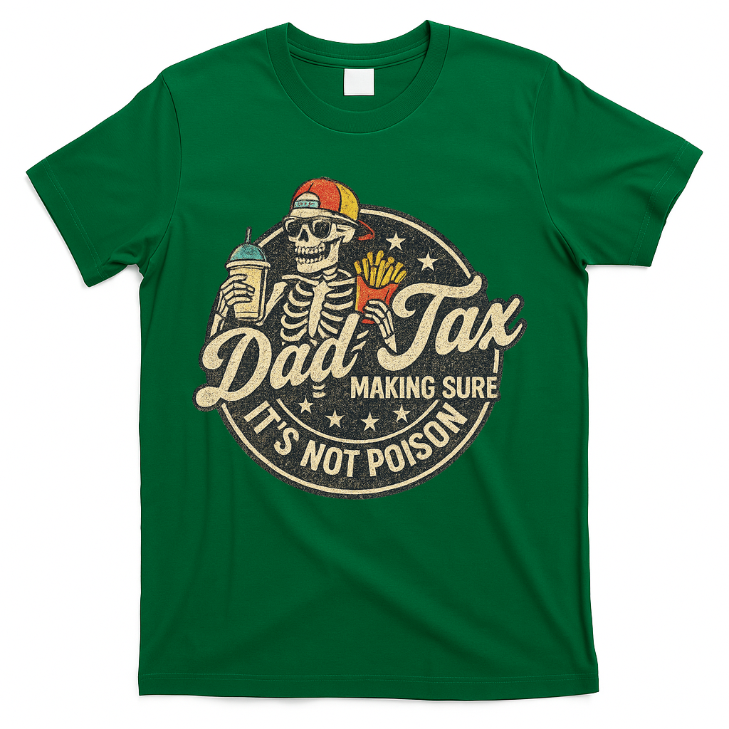 Dad Tax Making Sure It's Not Poison Skeleton Vintage T-Shirt product image 3