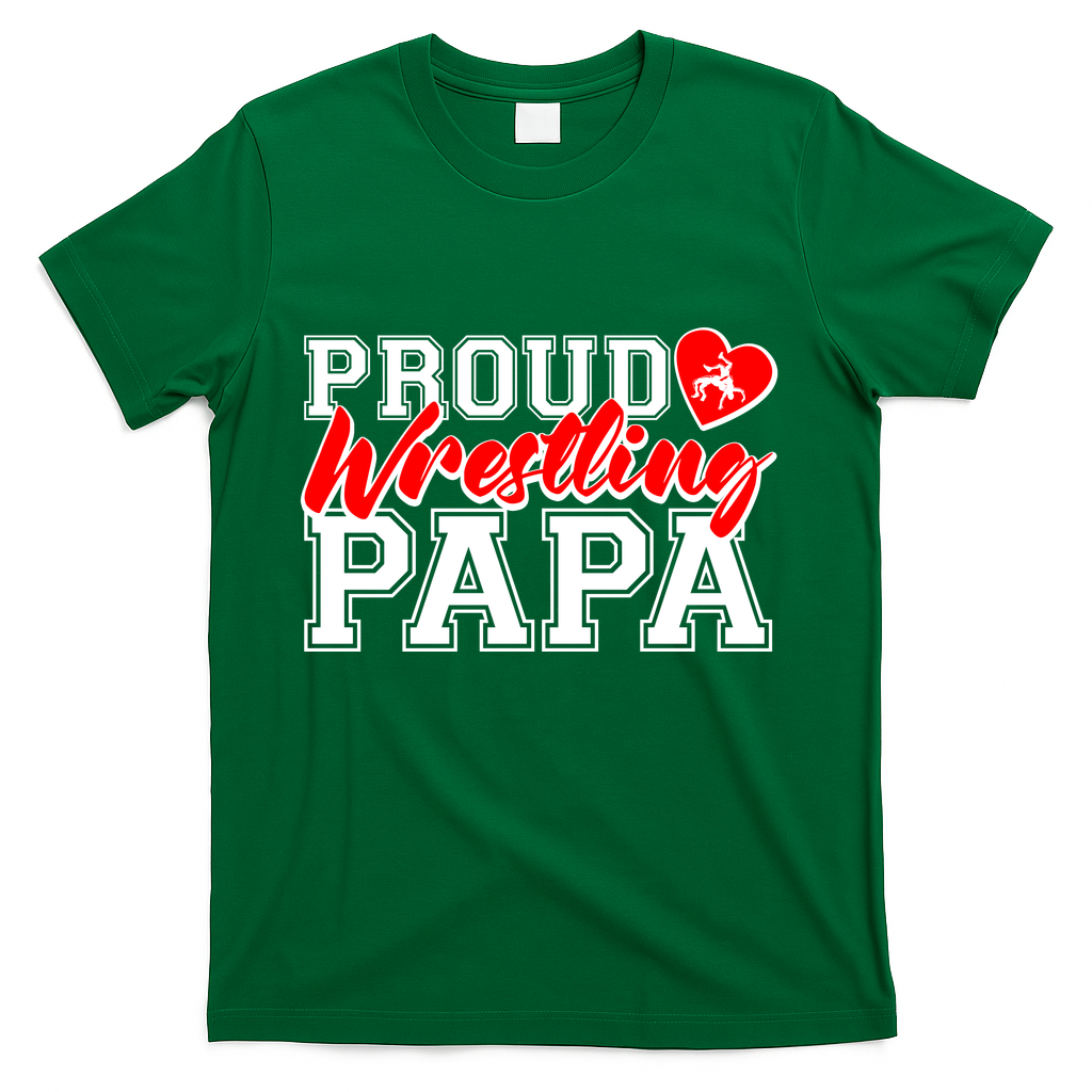 Cute Proud Wrestling Papa T-Shirt product image 1