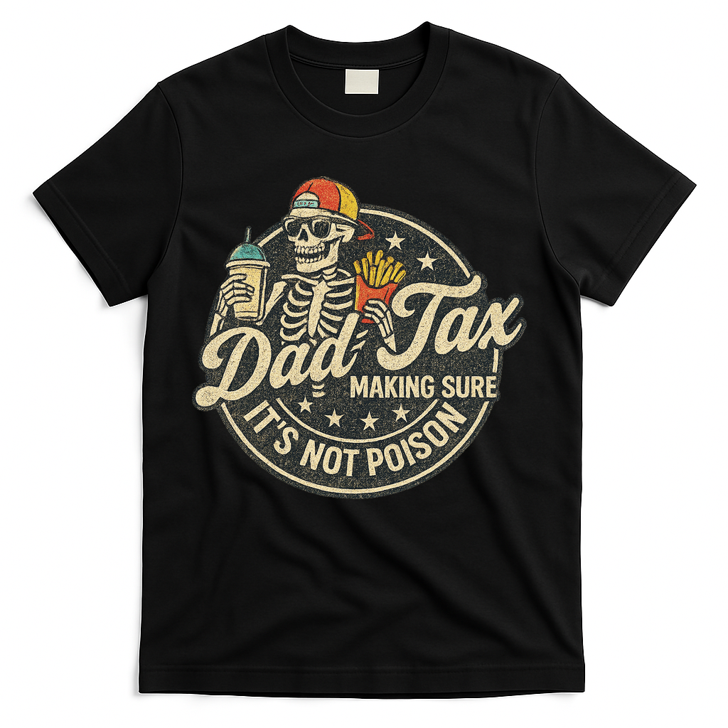 Dad Tax Making Sure It's Not Poison Skeleton Vintage T-Shirt product image 2