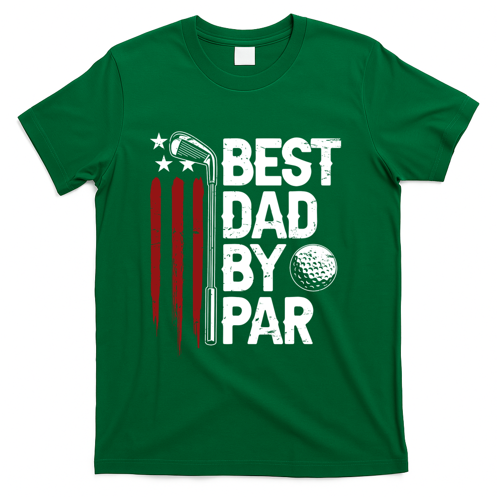 Golf Best Dad By Par Daddy Golfer American Flag Fathers Day product image 2