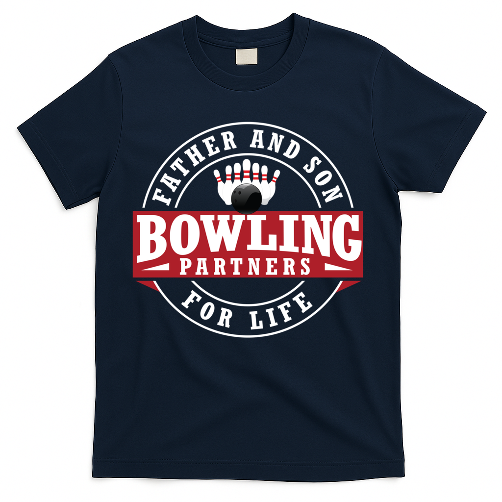 Father And Son Bowling Partners For Life Gift T-Shirt product image 3