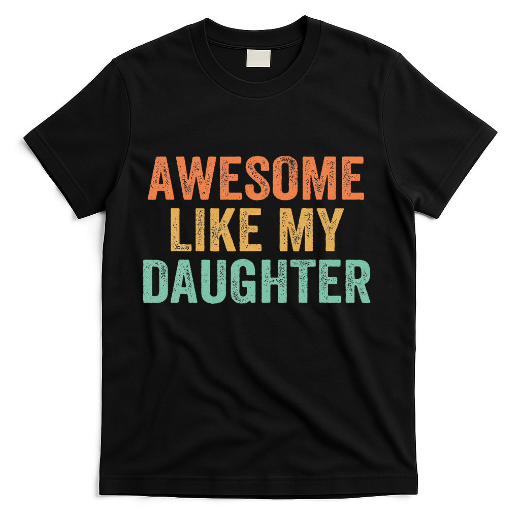 Awesome Like My Daughter FatherS Day Dad Retro Vintage product image 3