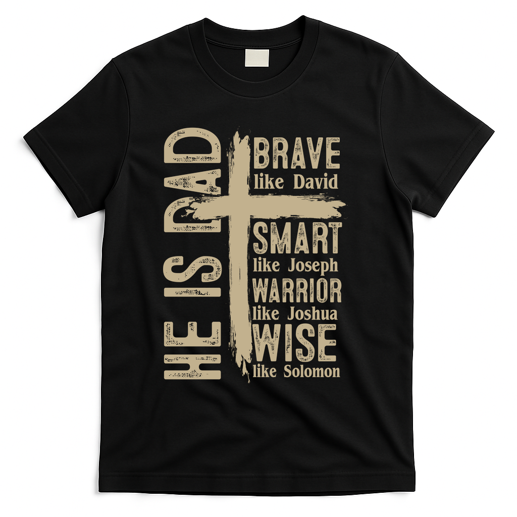 He Is Dad Religious Christian Bible Quote Father T-Shirt product image 1