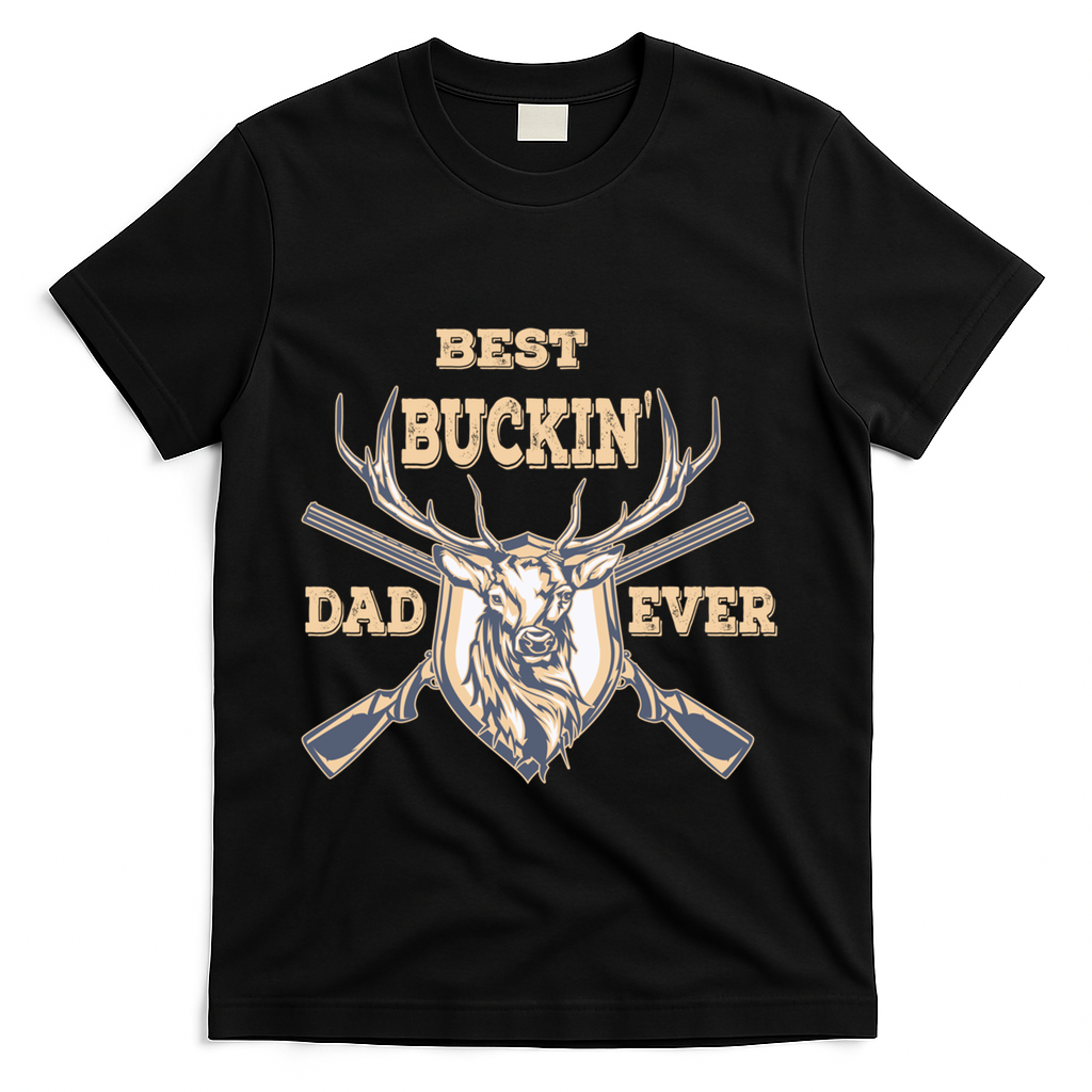 Best Buckin Dad Ever Funny Hunting Father Gift T-Shirt product image 2