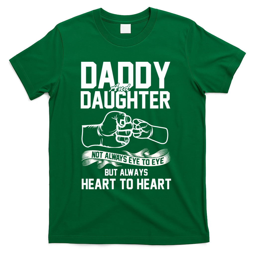 Daddy And Daughter Not Always Eye To But Heart To T-Shirt product image 1