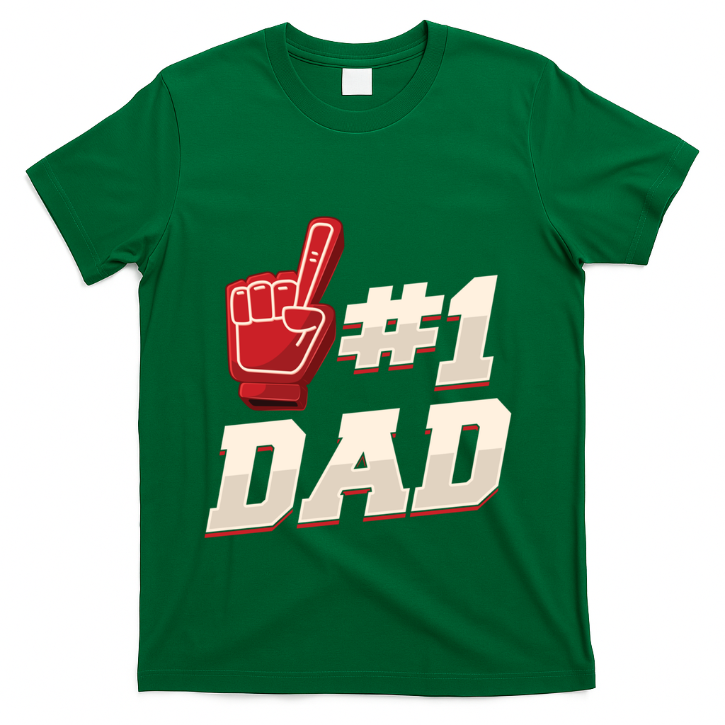 Athletic # 1 Dad Number 1 Father FatherS Day Gift T-Shirt product image 2