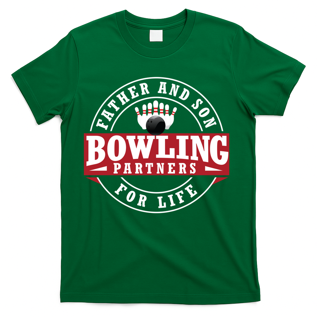 Father And Son Bowling Partners For Life Gift T-Shirt product image 1